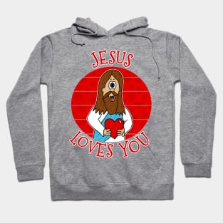 Jesus Loves You Christian Church Valentines Day Hoodie